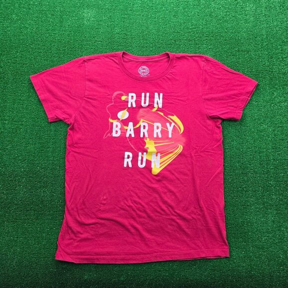 DC Comics The Flash Tshirt Mens Large Red Short Sleeve Run Barry Run Superhero‎ - Picture 1 of 7